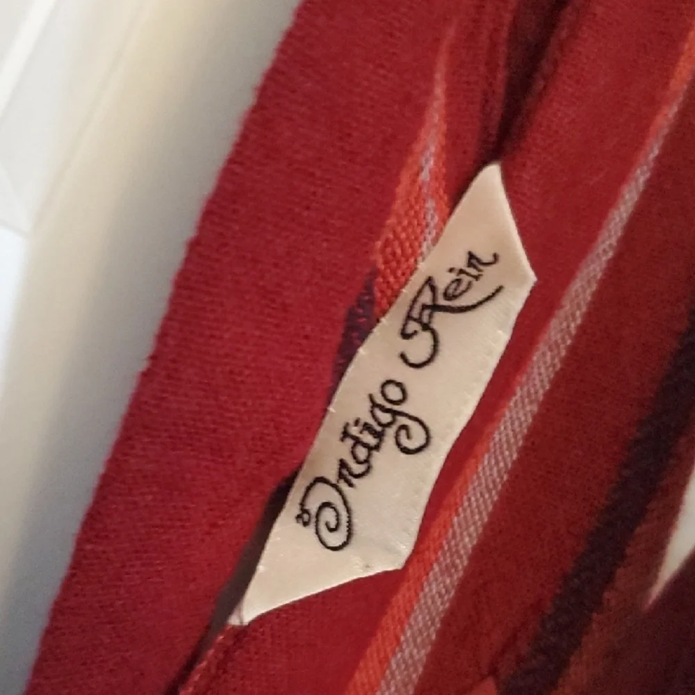 🌹🌺 Indigo Rein Red Maroon Striped Halter Linen Jumpsuit - Picture 2 of 3